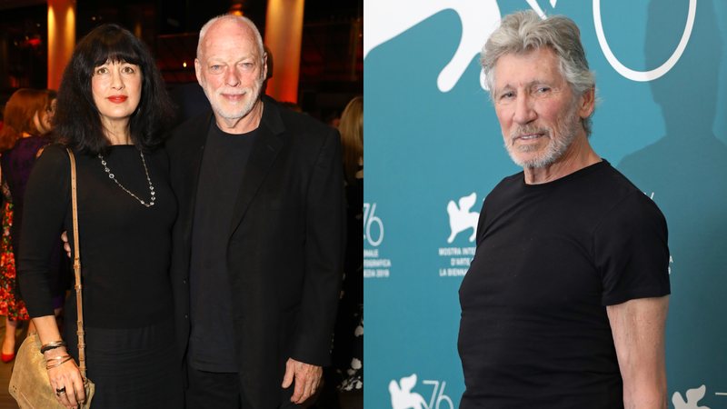 Polly Samson, David Gilmour e Roger Waters (Foto: Getty Images)