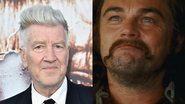 David Lynch (Foto: Alberto E. Rodriguez/Getty Images) e Leonardo DiCaprio em Era uma Vez em... Hollywood (Foto: Reprodução/Sony Pictures)
