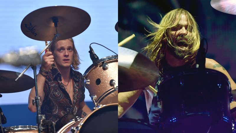 Rufus Taylor (Foto: Mike Windle/Getty Images) e Taylor Hawkins (Foto: Ethan Miller/Getty Images)