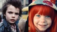 Syd Vicious e Rita Lee na infância criado por inteligência artificial (Foto: reprodução: Children of Legend/Instagram)