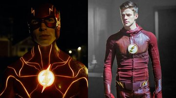 Ezra Miller e Grant Gustin como Flash/Barry Allen (Foto: Divulgação)