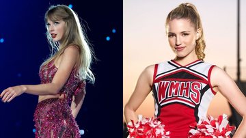 Taylor Swift (Foto: Kevin Winter/Getty Images for TAS Rights Management) e Dianna Agron como Quinn Fabray em Glee (Foto: Divulgação)
