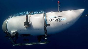 Submarino desaparecido fazia uma expedição aos destroços do Titanic (Foto: Reprodução/OceanGate)