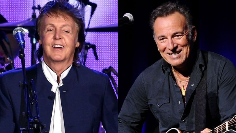 Paul McCartney (Foto: Kevin Winter/Getty Images) e Bruce Springsteen (Foto: Ilya S. Savenok/Getty Images)