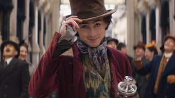 Timothée Chalamet como Willy Wonka, em 'Wonka' (Divulgação)