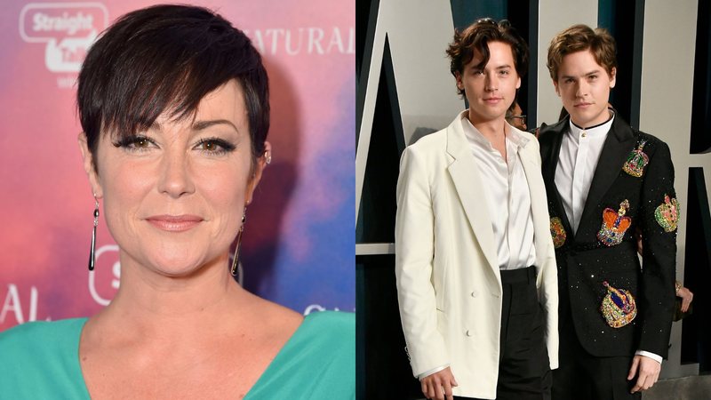 Kim Rhodes, Dylan e Cole Sprouse (Fotos: Getty Image)
