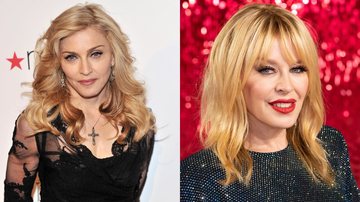 Madonna (Foto: Stephen Lovekin/Getty Images) e Kylie Minogue (Foto: Antony Jones/Getty Images for Charlotte Tilbury)