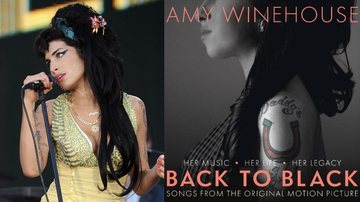 Amy Winehouse (Foto:Carlos Alvarez/Getty Images) e capa da trilha sonora (divulgação)