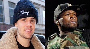 Justin Bieber e 50 Cent (Foto 1: Getty/AP | Foto 2: AP)
