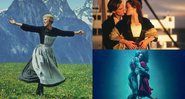 A Noviça Rebelde (Foto: Divulgação / 20th Century Fox), Titanic (Foto: Divulgação / Paramount Pictures) e A Forma da Água (Foto: Divulgação / Fox Searchlight Pictures)