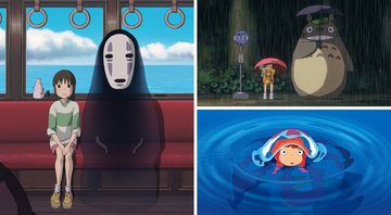 A Viagem de Chihiro (esq.), Meu Amigo Totoro (acima) e Ponyo (abaixo) (Fotos: Reprodução / Ghibli)