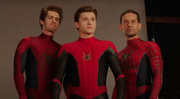 Andrew Garfield, Tom Holland e Tobey Maguire em Homem-Aranha: Sem Volta Para Casa (Foto: Reprodução / Twitter / Marvel / Sony)