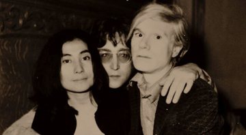 Yoko Ono, John Lennon e Andy Warhol (Foto: Reprodução / Vintag ES)