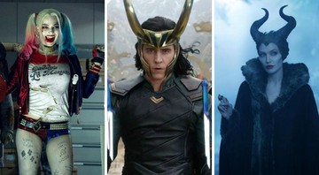 Arlequina, Loki e Malévola são alguns dos principais vilões a estrelarem novas produções (Foto: Reprodução/ YouTube)