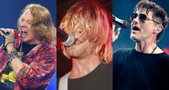 Axl Rose, Kurt Cobain e Morten Harket (Foto 1: Mark Allan/AP | Foto 2: Kevin Estrada / MediaPunch / IPX| Foto 3: Torsten Gadegast/Geisler-Fotopre)