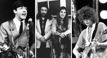 Beatles, Black Sabbath e Led Zeppelin (Fotos 1 e 3: AP e Foto 2: Reprodução/Instagram)