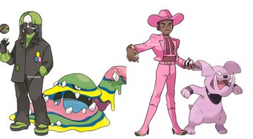 Billie Eilish e Lil Nas X com Pokémon (Fotos: Ray Pratiwi)