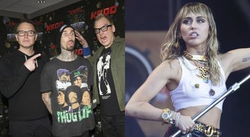Blink-182 e Miley Cyrus (Foto 1:Amy Harris/Invision/AP/ Foto 2: Aaron Chown / PA Wire)