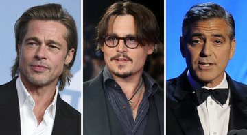 Brad Pitt, Johnny Depp e Clooney (Foto 1: Jordan Strauss / Invision / AP; Foto 2: AP / Joel Ryan / File e Foto 3: AP)