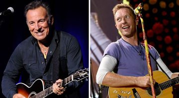 Bruce Springsteen (Foto: Ilya S. Savenok/Getty Images) e Chris Martin, do Coldplay (Foto: Kevin Winter / Getty Images)