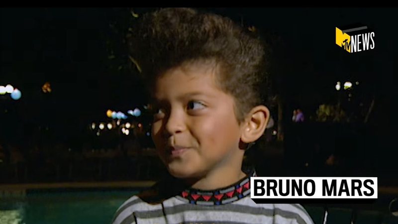 Bruno Mars com 6 anos em entrevista à MTV (Foto: Reprodução/Facebook)