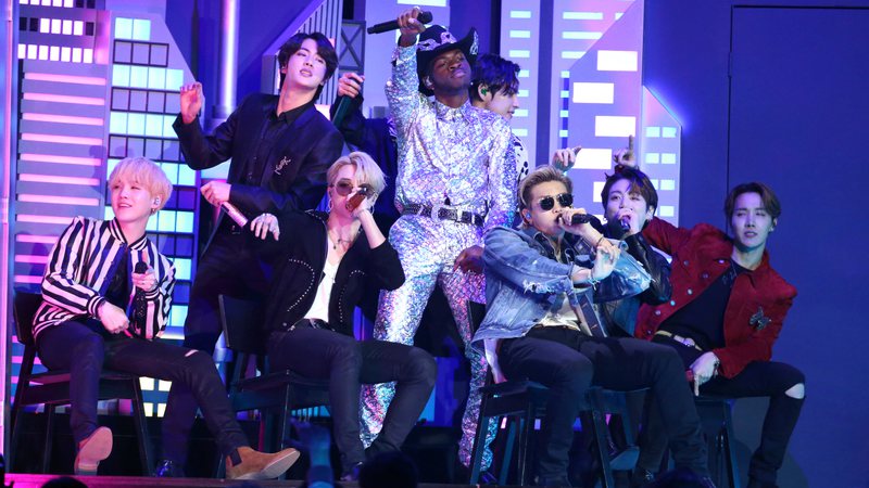 BTS e Lil Nas X (Foto: Matt Sayles Invision /AP)