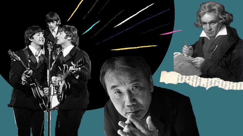 Beatles, Haruki Murakami e Beethoven (Arte: Julia Harumi Morita)