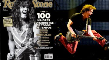 Capa da Rolling Stone Brasil (Foto: Reprodução) e Eddie Van Halen (Foto: Kevin Winter / Getty Images)