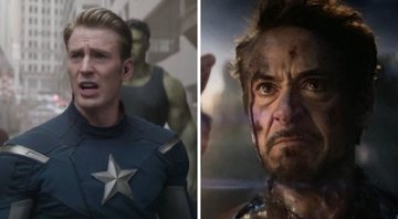 Chris Evans em Vingadores: Ultimato (Foto: Reprodução Marvel) e Robert Downey Jr. em Vingadores: Ultimato (Foto: Reprodução/Marvel)