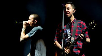 Chester Bennington e Mike Shinoda (Foto: Robin Utrecht / Sipa via AP Images)