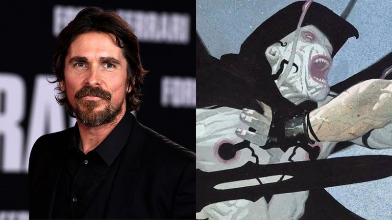 Christian Bale (Foto: Frazer Harrison/Getty Images) | Gorr, O Carniceiro dos Deuses (Foto: Reprodução / Marvel Comics)