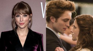 Taylor Swift (Foto: Dimitrios Kambouris / Getty Images) e Robert Pattinson e Kristen Stewart (Foto: Reprodução / Paramount Pictures)