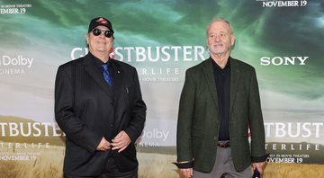 Dan Aykroyd e Bill Murray na estreia de Ghostbusters - Mais Além (Foto: Mike Coppola/Getty Images)