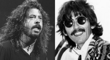 Dave Grohl e George Harrison (Foto 1: Rex Features/AP | Foto 2:AP)