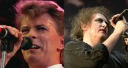 Montagem de David Bowie e Robert Smith, do The Cure (Foto 1: Joe Schaber, AP | Foto 2: Rudi Keuntje/AP)