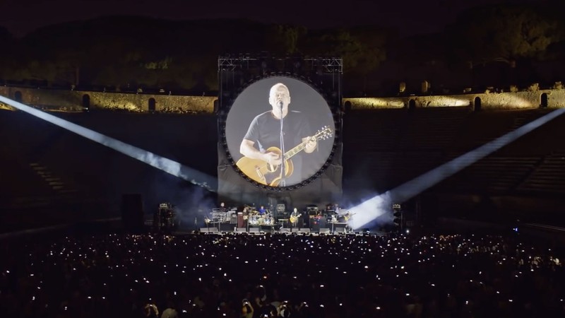 David Gilmour ao vivo em Pompeia (Foto: Reprodução)