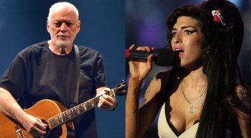 Montagem de David Gilmour (Foto: Rob Grabowski / Invision / AP) e Amy Winehouse (Foto: Dan Kitwood/Getty Images)