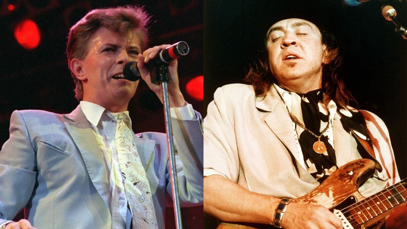 David Bowie e Stevie Ray Vaughan (Foto: Ap Images - Lisa Davis)