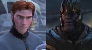 Montagem com Hans, de Frozen, e Thanos, de Vingadores: Ultimato (Foto: Reprodução)