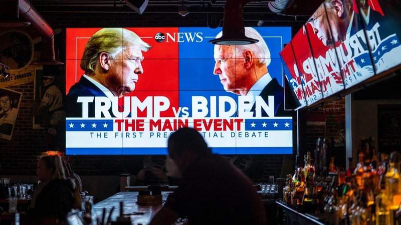 Donald Trump e Joe Biden (Foto: Sarah Silbiger/Getty Images)
