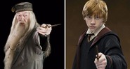 Dumbledore e Rony (Fotos: Divulgação / Warner Bros)