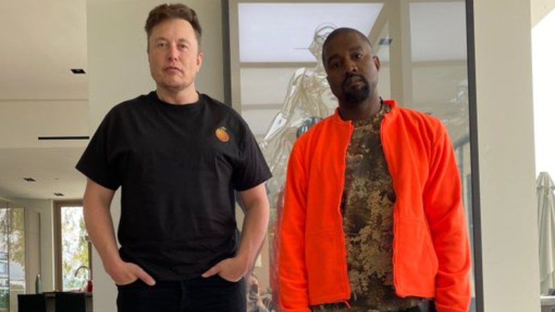 Elon Musk e Kanye West (Foto: Reprodução/Twitter)