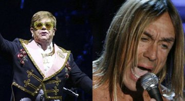 Montagem de Elton John e Iggy Pop (Foto 1 : Greg Allen/Invision/AP | Foto 2: Jason DeCrow/AP)
