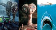Montagem de Jurassic Park, E.T. e Tubarão (Foto: Reprodução)