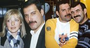 Freddie Mercury com Mary Austin e Freddie Mercury com Jim Hutton (Foto 1: Reprodução | Foto 2: Reprodução)