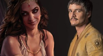 Arianne Martell (Fan Art) e Oberyn Martell (Pedro Pascal). Foto: reprodução HBO/ Magali Villeneuve