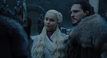Daenerys e Jon Snow, em cena do trailer da nova temporada de Game of Thrones (Foto: HBO)