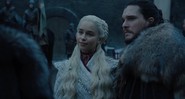 Daenerys e Jon Snow, em cena do trailer da nova temporada de Game of Thrones (Foto: HBO)