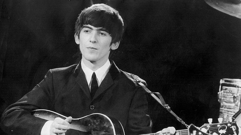 George Harrison em show dos Beatles (Foto: Getty Images)