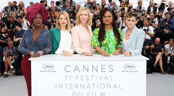 Khadja Nin, Lea Seydoux, Cate Blanchett, Ava DuVernay e Kristen Stewart no Cannes 2018 (Foto: Pascal Le Segretain/Getty Images)